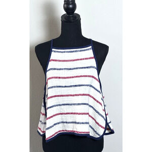 Free People Open Back Summer Stripped Tank Top,‎ Size S/P Boho Summer Top